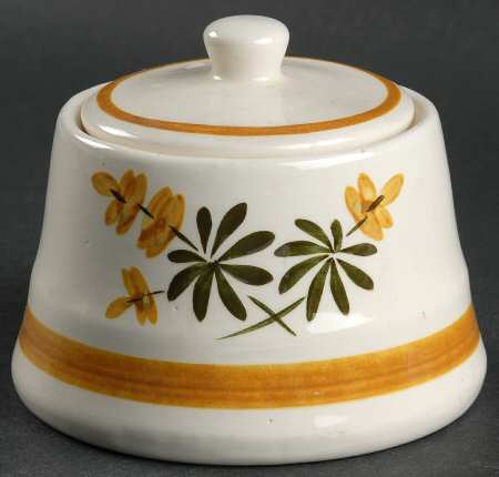 Golden Blossom (Yellow Band) Sugar Bowl & Lid