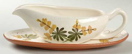 Golden Blossom (Yellow Band) Gravy Boat & Underplate