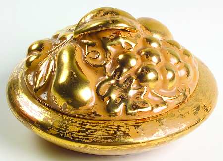 Granada Gold (Gold on Tan Body) Candy Box & Lid
