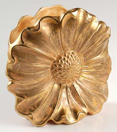 Granada Gold (Gold on Tan Body) 7" Cosmos Vase