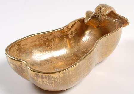 Granada Gold (Gold on Tan Body) Pear Shaped Bowl