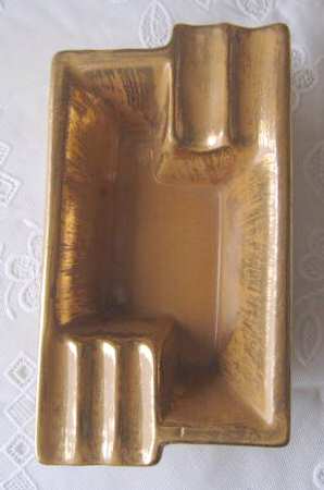Granada Gold (Gold on Tan Body) 5" Rectangular Ashtray