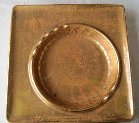 Granada Gold (Gold on Tan Body) 9" Square Ashtray