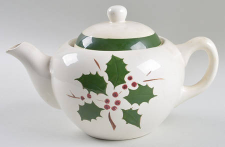 Holly Teapot & Lid