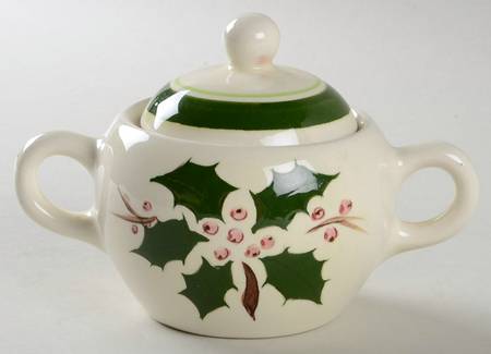 Holly Sugar Bowl & Lid