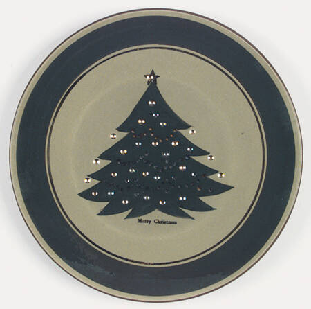 Jewelled Christmas Tree Dinner Plate