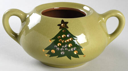 Jewelled Christmas Tree Sugar Bowl No Lid