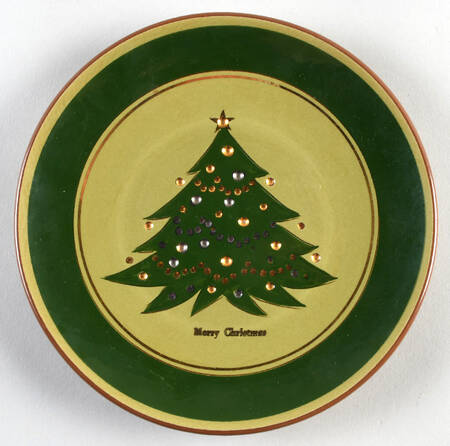 Jewelled Christmas Tree Salad Plate by Stangl