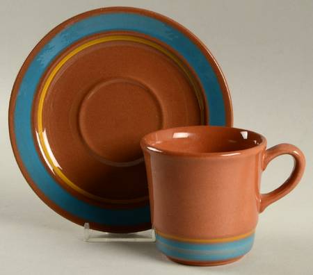 Morning Blue Flat Cup & Saucer Set