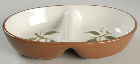 Orchard Song 10" Oval Divided Vegetable Bowl