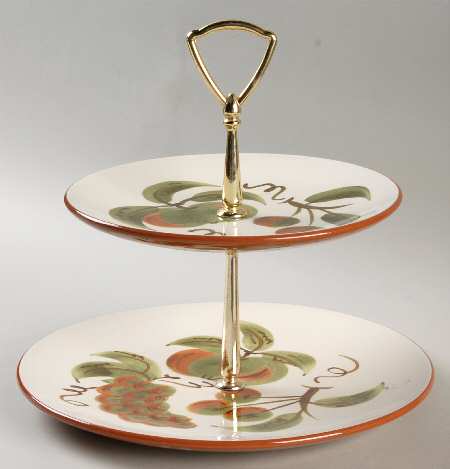 Orchard Song 2 Tiered Serving Tray (Dinner & Salad Plate)