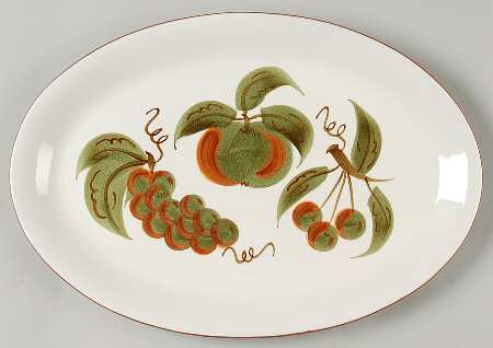 Orchard Song 15" Oval Serving Platter