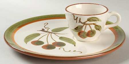 Orchard Song Snack Plate & Cup Set
