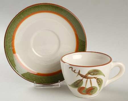 Orchard Song Flat Cup & Saucer Set