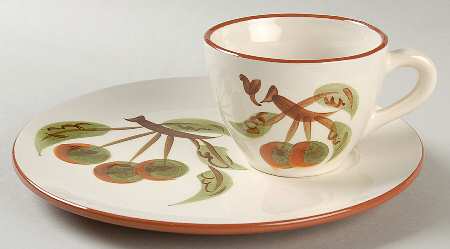 Orchard Song Snack Plate & Cup Set