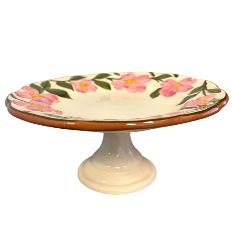 Pink Dogwood Round Compote (Height X Width)