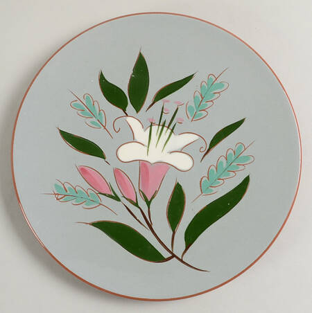 Pink Lily Salad Plate