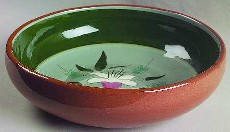 Pink Lily 9" Salad Serving Bowl by Stangl