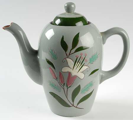 Pink Lily Coffee Pot & Lid