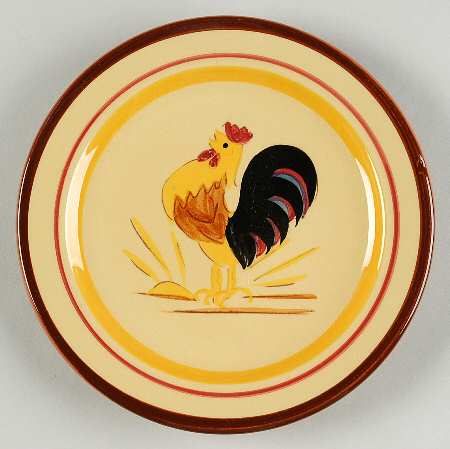 Rooster Bread & Butter Plate