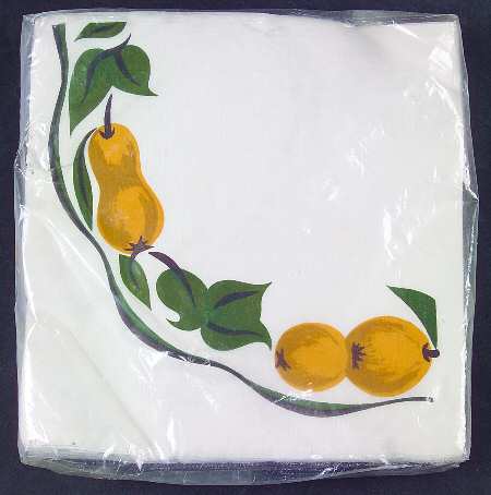 Sculptured Fruit Package of Paper Dinner Napkins