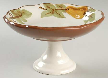 Sculptured Fruit Round Compote (Height X Width)