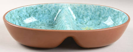 Stardust 10" Oval Divided Vegetable Bowl