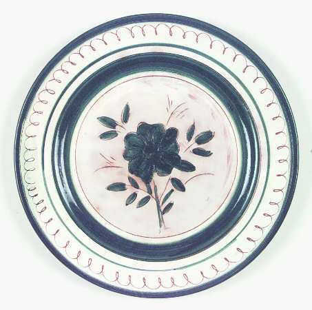 Garden Flower-Green Dinner Plate