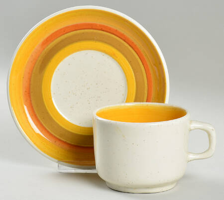 Sun Pebbles Flat Cup & Saucer Set