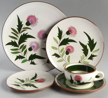 Thistle (Pink Thistle) 5 Piece Place Setting