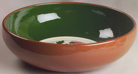 Thistle (Pink Thistle) 12" Large Salad Serving Bowl
