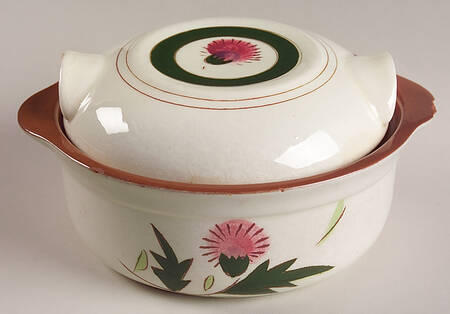 Thistle (Pink Thistle) Covered Soup Bowl