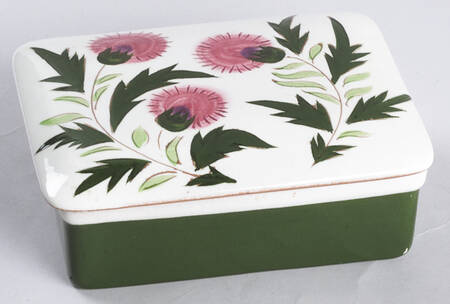 Thistle (Pink Thistle) Cigarette Box & Lid