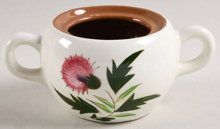 Thistle (Pink Thistle) Sugar Bowl No Lid