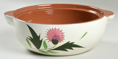 Thistle (Pink Thistle) 1.25 Qt Round Casserole No Lid