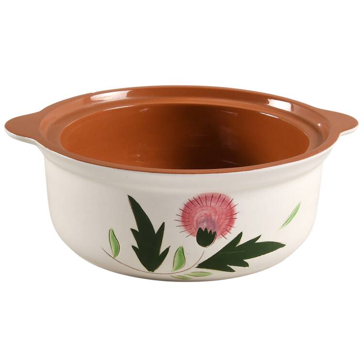 Thistle (Pink Thistle) 1.25 Qt Round Casserole No Lid