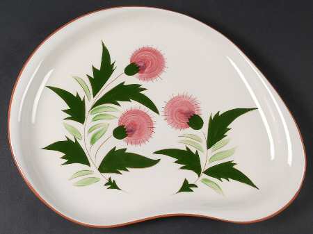 Thistle (Pink Thistle) 13" Oval Serving Platter