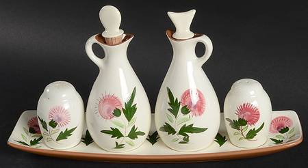 Thistle (Pink Thistle) Condiment Set
