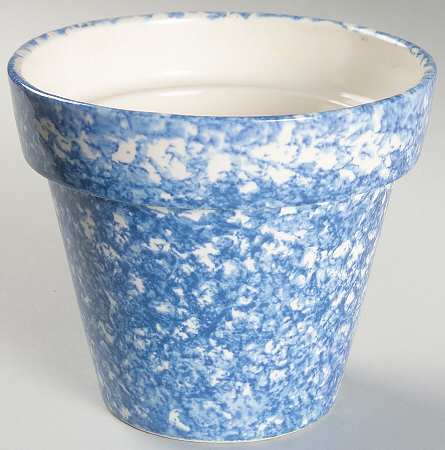 Town & Country Blue 4" Flower Pot
