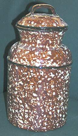 Town & Country Brown Canister/Milk Pail & Lid