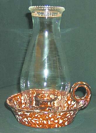 Town & Country Brown Hurricane Lamp & Globe