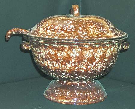 Town & Country Brown Tureen & Lid w/Ladle
