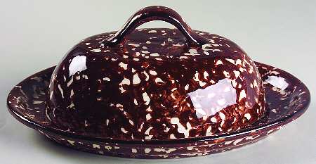 Town & Country Brown Oval Covered Butter