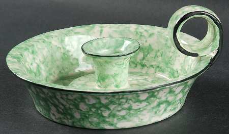 Town & Country Green Hurricane Lamp No Globe