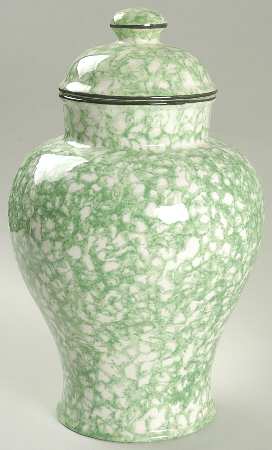 Town & Country Green Large Ginger Jar & Lid