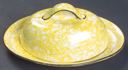 Town & Country Yellow Oval Covered Butter