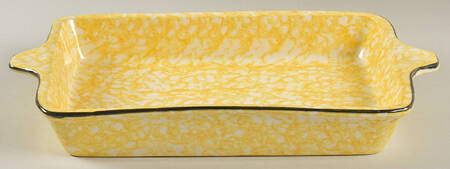 Town & Country Yellow 13"  Rectangular Baker