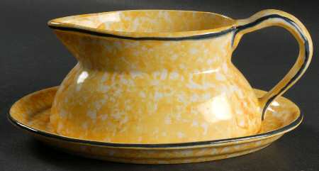 Town & Country Yellow Gravy Boat & Underplate