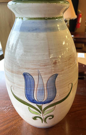 Tulip Blue 11" Vase