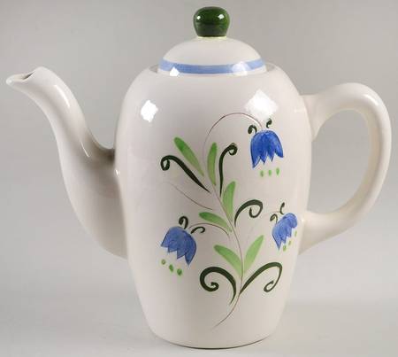 Tulip Blue Coffee Pot & Lid